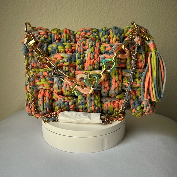 Handmade Handbags - ❌SOLD❌ Classic Hand Crafted Crochet Handbag/Crossbody-Multi Color Combo.